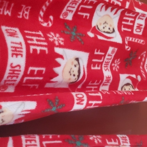 Elf on the Shelf 2pc Adult  red pajama set  XL 100 polyester - Picture 7 of 10